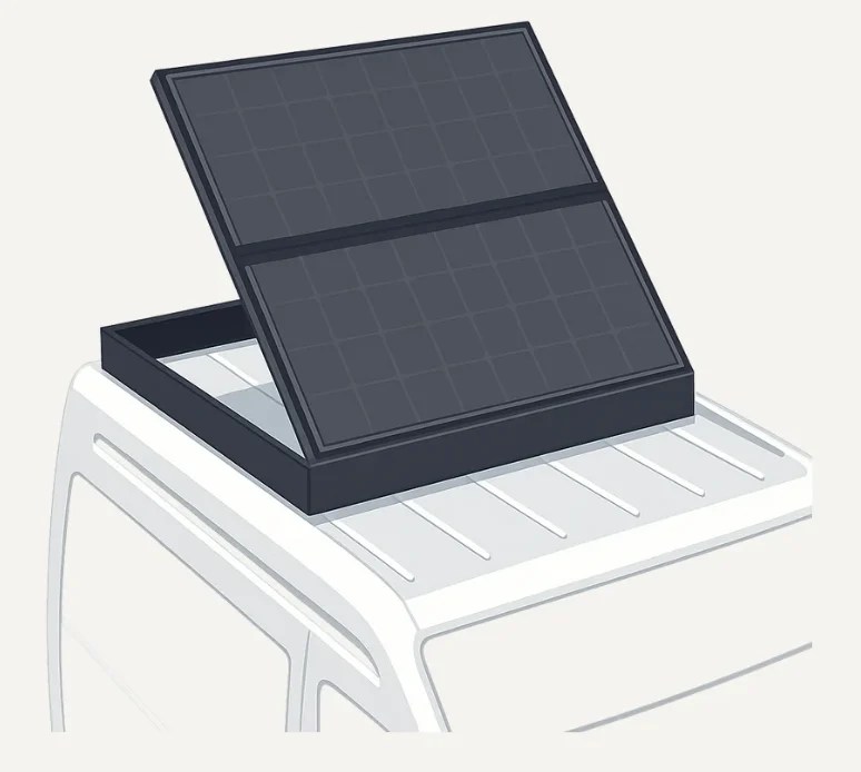 Illustration d'un panneau orientable 1 axe